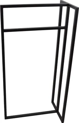 Image de LOFT42 Porte-serviettes fixe à 2 barres - Métal - Noir - 83 x 50 x 20