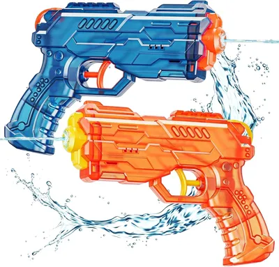 Productafbeelding van Twee waterpistolen, groot bereik, watersproeipistolen, ideaal voor de zomer