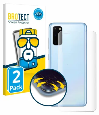 Produktbild von 2x BROTECT Fullscreen Schutzfolie für Samsung Galaxy S20 5G (Rückseite) Displayschutz Folie Fullcover Klar Transparent