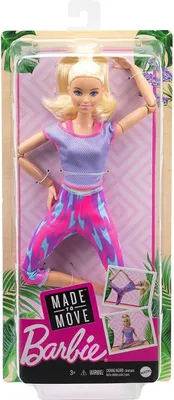 Obrázek produktu pro Barbie Made to Move GXF04, Módní panenka, Ženy, 3 rok/roky, Dívka, 304,8 mm, Vícebarevný