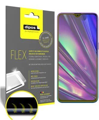 Produktbild von 2x Schutzfolie für Oppo Realme 5 Folie, 100% Displayabdeckung, dipos Flex