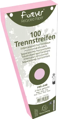 Produktbild von Exacompta 6x Pack 100 Trennstreifen trapez gelocht RC Kart 105x240mm Rosa 13535E