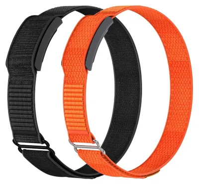 Obrázek produktu pro Náramek fitness trackeru, nastavitelná délka, měkký nylonový materiál, černá a oranžová barva, kompatibilní s Amazfit Helio C