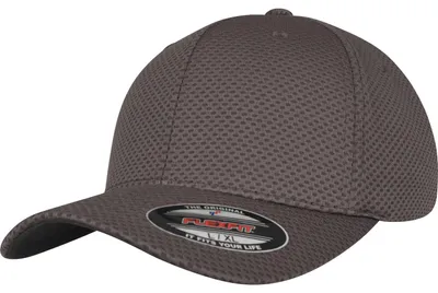 Image de FLEXFIT 6584 | Casquette Flexfit 3D Hexagon Jersey, motif nid d'abeille fin - Couleur : Dark Grey - Taille : L/XL