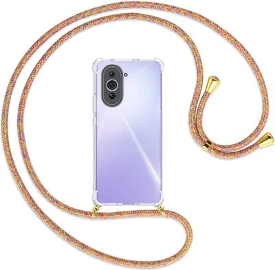 Produktbild von Handykette Backcover-Schutzhülle mit Band (Metall goldfarben) für Huawei nova 10 (NCO-AL00, 6.67'') - Rainbow