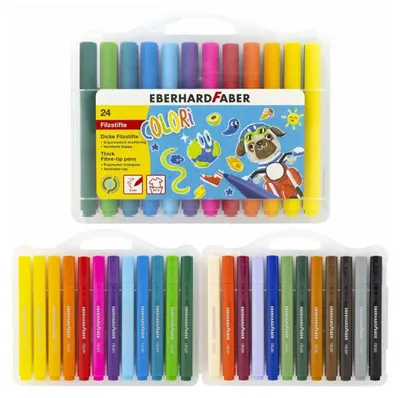 Obrázok produktu pre EBERHARD FABER 551224 EBERHARD FABER Colori Filzstifte farbsortiert, 24 St.