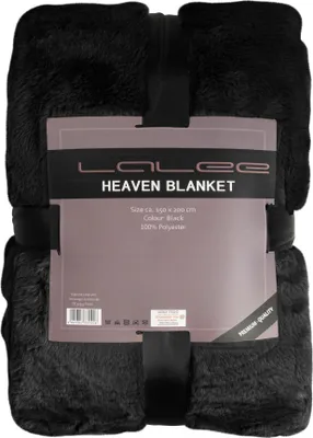Produktbild von Wohndecke HEAVEN Felloptik aus 100% Polyester, Schwarz, ca. 150x200 cm