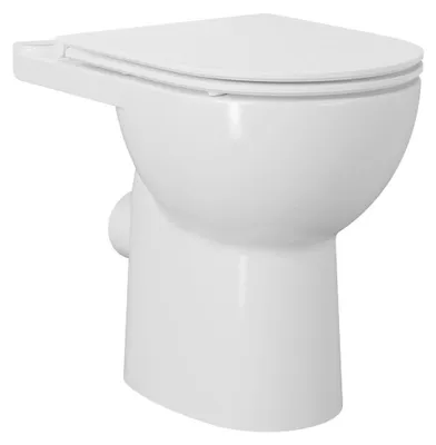 Obrázok produktu pre SANIVEX WC misa pre kombinované WC, zvýšené sedadlo, bez splachovacieho okraja, 63,5 x 35,5 cm, odtok vodorovný/zvislý, biela