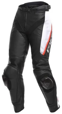 Produktbild von Dainese Delta 3 Damen Motorrad Lederhose Farben: Schwarz/Weiß/Rot, Grösse: 38