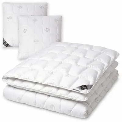 Produktbild von sei Design SWAN Bettset Winterbettdecke 200x220 cm + 2x Kopfkissen 80x80