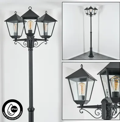 Produktbild von Bormida Wegeleuchte aus Metall/Glas in Schwarz/Klar