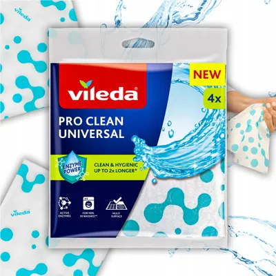 Obrázek produktu pro Univerzální utěrka s enzymy Vileda Pro Clean 4 ks.