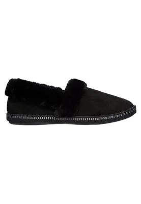 Immagine prodotto di Skechers Cozy Campfire Team Toasty Pantofole in Pelliccia sintetica vegana da donna Nero - 3 Regno Unito - 36 EU - 6 US / Nero