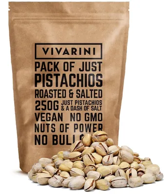 Produktbild von Vivarini - Pistazien Geröstet & Gesalzen 250g - Mit Schale - Knuspriger Proteinreicher Snack - Alternative Zu Chips