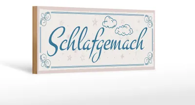 Produktbild von Holzschild Spruch 27x10cm Schlafgemach