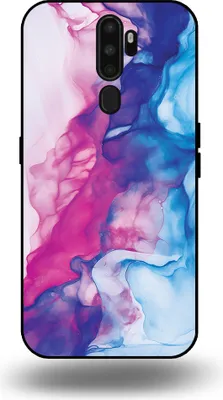 Produktbild von Smartphonica Telefon Fall geeignet für OPPO A9 2020 mit rosa blau Marmor Print - TPU Backcover Fall Rose blau Marmor Design