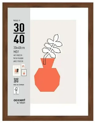 Obrázok produktu pre Nielsen 3230205 Rám na fotografie Wood 19, orech, 30 x 40 cm
