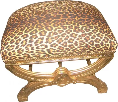Immagine prodotto di Casa Padrino sgabello barocco / sgabello a croce leopardo / oro