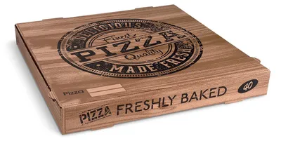 Produktbild von 100x Pizzakarton aus Mikrowellpappe mit neutralem Motiv 40 x 40 x 4 cm