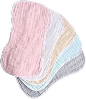 Productafbeelding van 5 stuks katoenen spuugdoekjes voor baby's en peuters