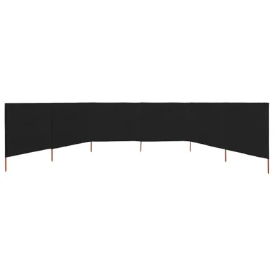 Produktbild von vidaXL 6-teiliges Windschutzgewebe 800 x 120 cm Schwarz