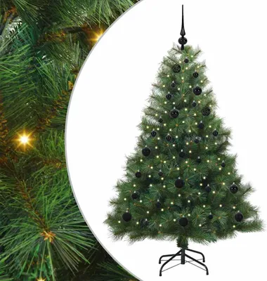 Image de vidaXL Arbre de Noël artificiel avec 150 LEDs Vert 150 cm PE et PVC