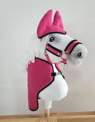 Image de Hobby Horse A4 Set : Couverture + bonnets anti-mouches - rose foncé