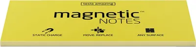 Image de MAGNETIC NOTES L3001 bloc-notes repositionnables statique 200 x 100 mm jaune 100 feuilles