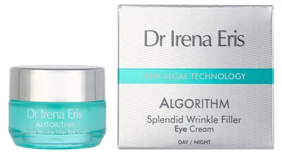 Zdjęcie produktu dla Dr Irena Eris Algorithm Splendid Wrinkle Filler Eye Cream, Krem pod oczy, Kobiety, Skóra dojrzała, Przeciw cieniom, Krem przeciwzmarszczkowy, Elastyczność, Ujędrniający, Nawilżający, Słoiczek, Aqua (Water), Isododecane, Caprylic/Capric Triglyceride, 1,2-Hexanediol, Glycerin, Silica,...