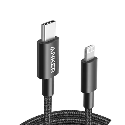 Immagine prodotto di Cavo Anker 331 da USB-C a Lightning (6 / 10 piedi in nylon) Nero / 6 piedi