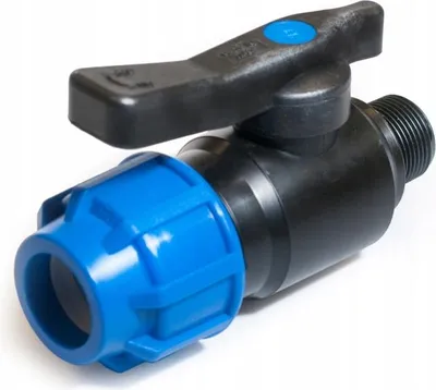 Produktbild von ALFA| Kugelhahn PE-PE 25x3/4" - Schwarz - Hochwertige Verbindung - DVGW