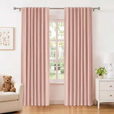 Produktbild von Verdunkelungsvorhänge Blush Rosa 2 Stück, H 245 x B 140 cm