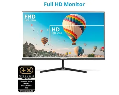 Image de Écran PC MEDION 24 pouces (écran PC 60,5 cm, Full HD, HDR, connexion TV HDMI, DisplayPort, écran d'ordinateur 1080p, 16:9, P54242 MD 20152)
