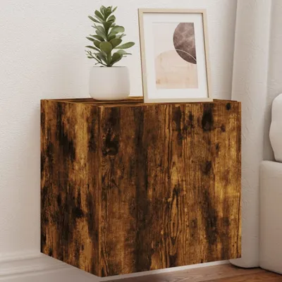 Produktbild von TV-Wandschrank mit LED-Leuchten Räuchereiche 40,5x35x40 cm , Kommoden 2024 Neu