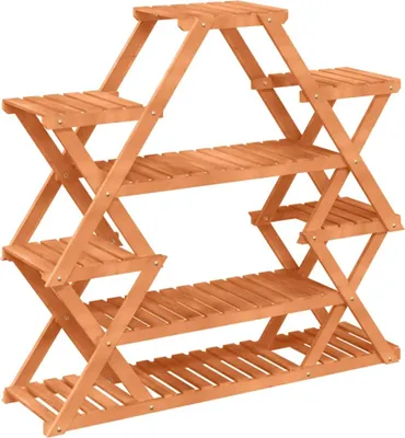 Obrázek produktu pro vidaXL Stojan na květiny 110x25x105 cm z masivního jedlového dřeva