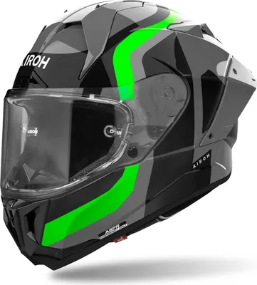 Produktbild von Airoh GP 800 Competition Carbon Helm, schwarz/grau/grün, M (57/58)