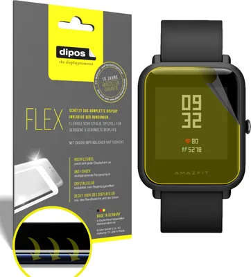 Produktbild von 2x Schutzfolie für Huami Amazfit Bip S Folie, 100% Displayabdeckung, dipos Flex