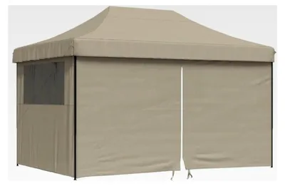 Produktbild von Faltbares Party- und Gartenzelt mit 4 Seitenteilen, Pavillon für Hochzeit, Festival und Party, Taupe
