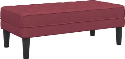 Obrázok produktu pre Lavička vidaXL s vankúšmi, vínovočervená, 113 x 57 x 39 cm, látka