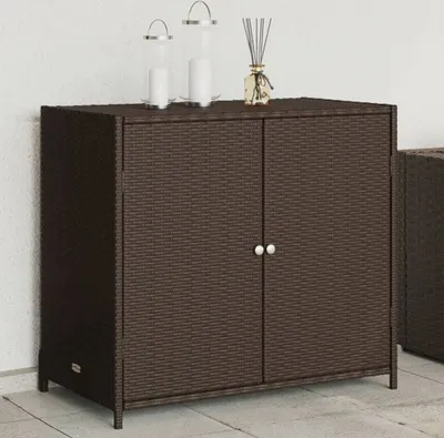 Produktbild von vidaXL Zahradní skříňka hnědá 83x45x76 cm polyratan