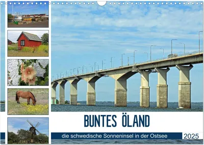 Produktbild von BUNTES ÖLAND (Wandkalender 2025 DIN A3 quer), CALVENDO Monatskalender