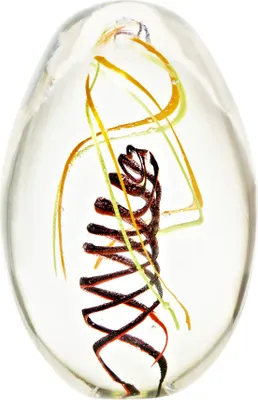 Produktbild von Briefbeschwerer Ei "Stiller" (12cm), gelb/grün/braun