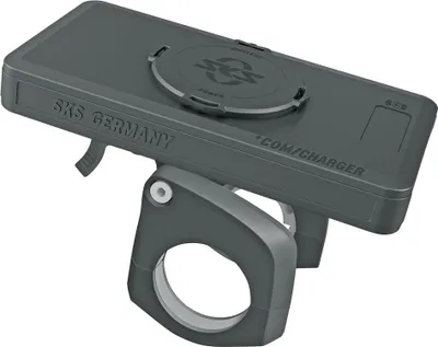 Obrázok produktu pre SKS GERMANY COMPIT+ POWER 3rd Gen držiak mobilného telefónu pre bicykle E-biky Indukčná funkcia nabíjania Svorka na riadidlá pre smartfóny