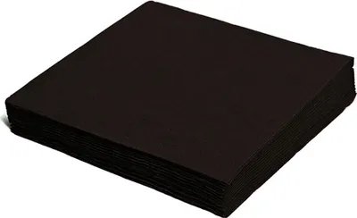 Produktbild von 2000 Servietten Abwischtücher Tellertücher PAP 24x24 cm 1/4 Falz 2-lagig schwarz