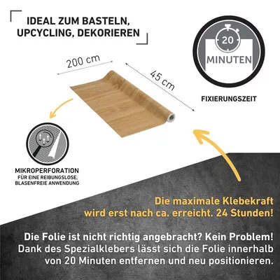 Produktbild von Perfect Fix® Klebefolie Eiche hell - 67,5x200cm