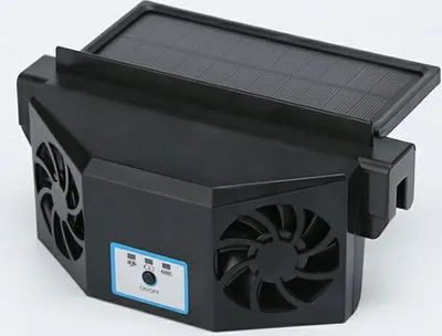 Image de Ventilateur de voiture à énergie solaire Radiateur d'air de refroidissement Noir