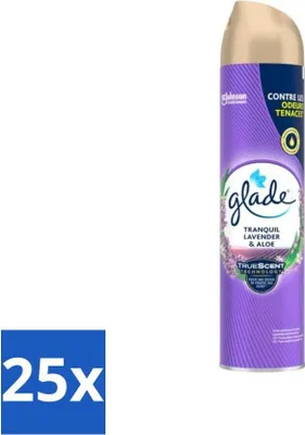Zdjęcie produktu dla Glade - Odświeżacz powietrza w sprayu - Tranquil Lavender & Aloe - 300 ml - Value pack - 25 szt