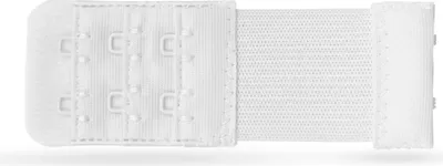 Produktbild von BH Verlängerung, flexible Erweiterung für BH's - Elastischer Bra Extender 2 Haken, Ösen - 9,5cm x 3,2cm ( Weiß ) - BH-Verlängerer