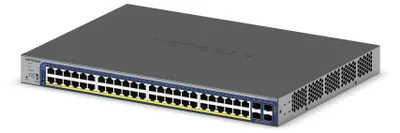 Produktbild von NETGEAR GS752TXP, Managed, L2/L3/L4, 10G Ethernet (100/1000/10000), Vollduplex, Power over Ethernet (PoE), Rack-Einbau