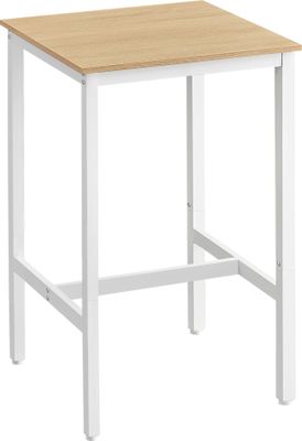 VASAGLE Bartisch Küchentisch, Stehtisch, Bistrotisch, 60 x 60 x 92 cm, Beige